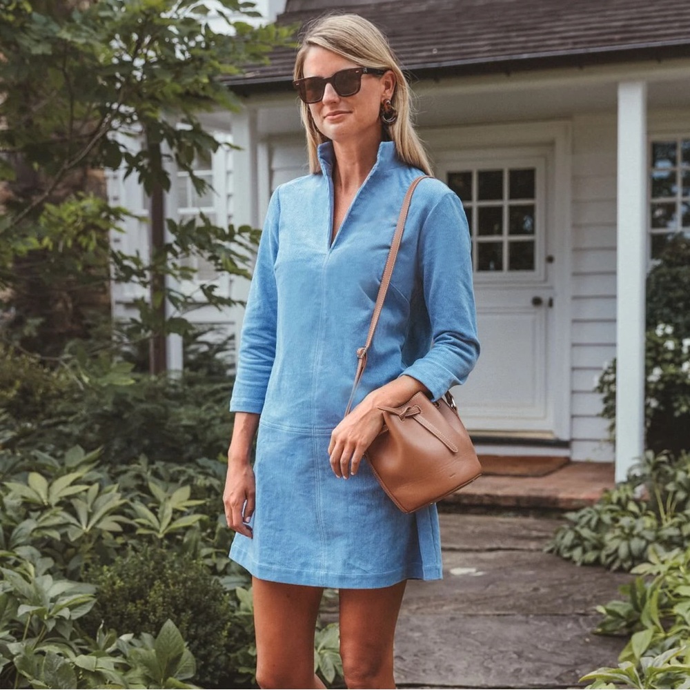 Tuckernuck Sky Blue Corduroy Clifton Dress